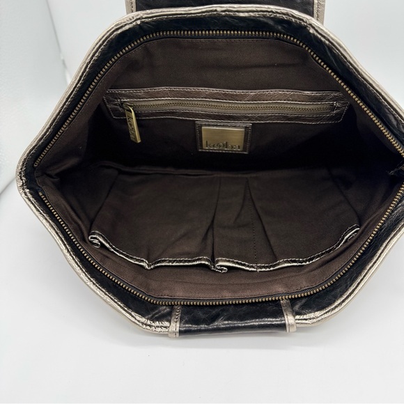 NWOT KOOBA Black Silver Soft Large Leather Clutch Bag 15" x 9" - Picture 5 of 5